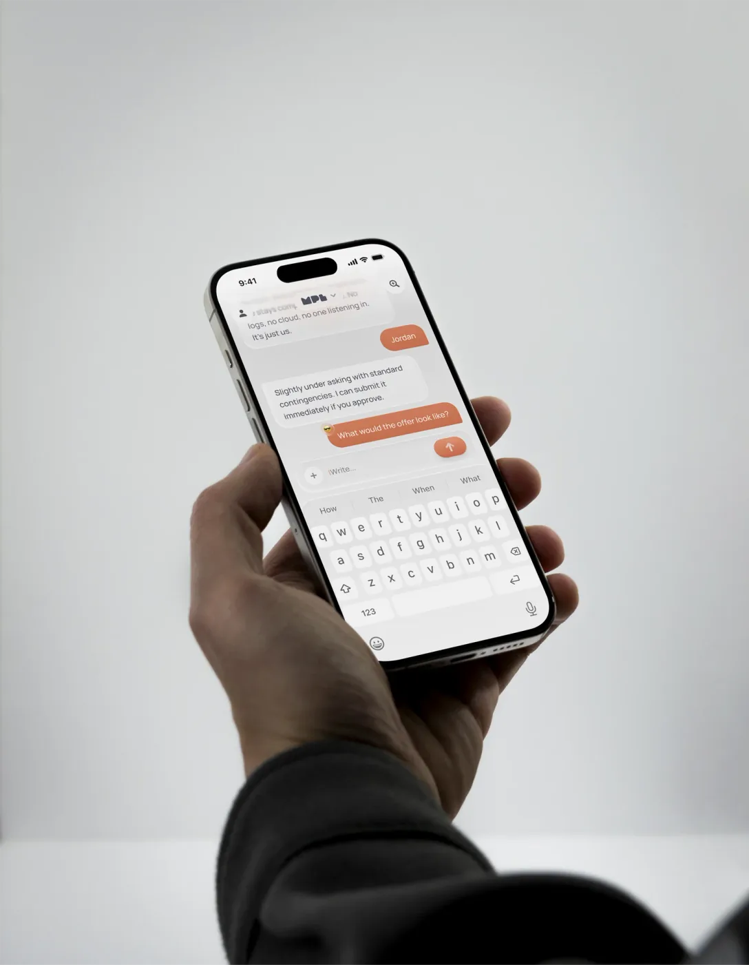 Maple Agent private AI chat open on a phone